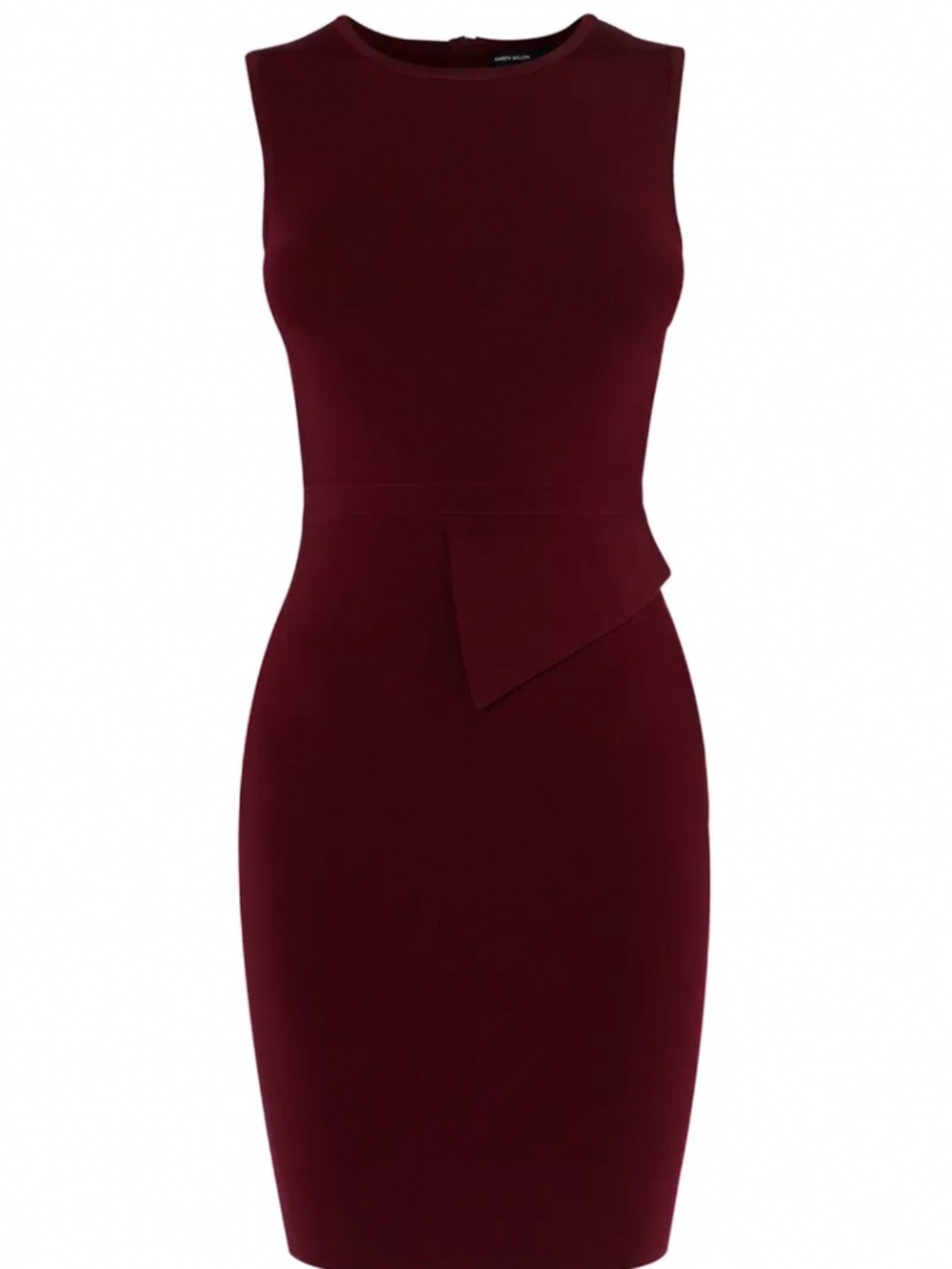Karen Millen Wine Burgundy Stretch Sheath Dress Size Small